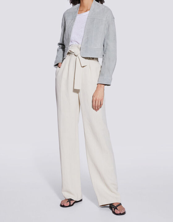 ATIK LIGHTWEIGHT SUEDE CROPPED JACKET